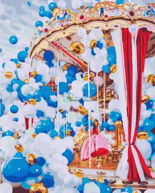 329 грн  Живопись по номерам BK-GX32632 Набор для рисования картины по номерам Карусель в воздушных шариках