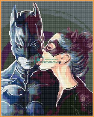 639 грн  Діамантова мозаїка ST1329 Бетмен і жінка кішка Набір діамантової вишивки на підрамнику
