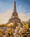 АЛМР-053 Набор алмазной мозаики на подрамнике Париж - небо, 40*50 см