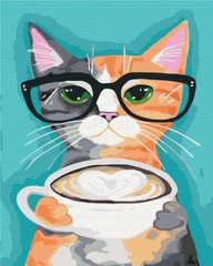 329 грн  Живопис за номерами BS22698 Набір для малювання картини за номерами Кіт і кава
