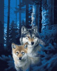 279 грн  Живопись по номерам BK-GX28852 Картина для рисования по номерам Ночные волки