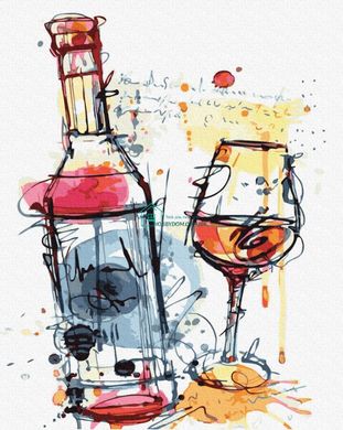 329 грн  Живопись по номерам BK-GX38018 Набор для рисования картины по номерам Арт с вином