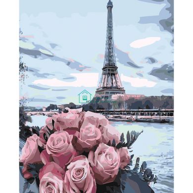 395 грн  Живопис за номерами Набір для розпису по номерах SY6522 "Троянди у Парижі", кольоровий холст