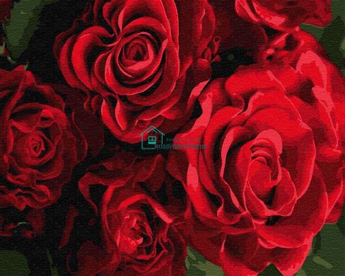 329 грн  Живопись по номерам BK-GX24563 Набор-раскраска по номерам Бутоны красных роз