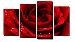 3 400 грн  Алмазная мозаика КДИ-1154 Набор алмазной вышивки мозаики полиптих Красная роза