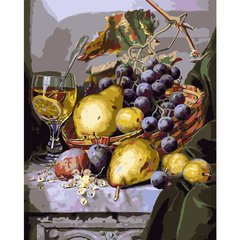 395 грн  Живопись по номерам VA-0903 Набор для рисования по номерам Натюрморт с грушами и виноградом