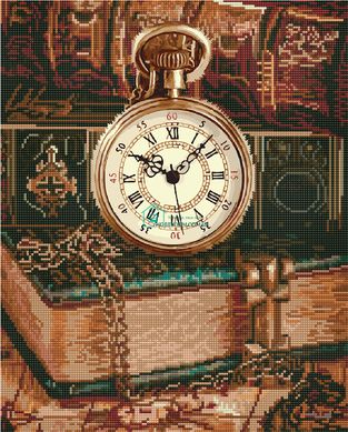 550 грн  Діамантова мозаїка GZS1148 Розмальовка-мозаїка, набір для творчості на підрамнику Кишеньковий годинник
