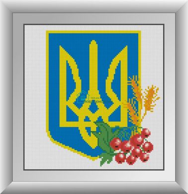 233 грн  Алмазная мозаика 30084 Набор алмазной мозаики Герб Украины