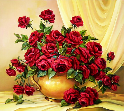980 грн  Діамантова мозаїка КДИ-0862 Набір алмазної вишивки Аромат червоних троянд