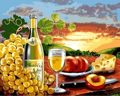 459 грн  Живопись по номерам VP1110 Белое вино с фруктами Набор-картина по номерам