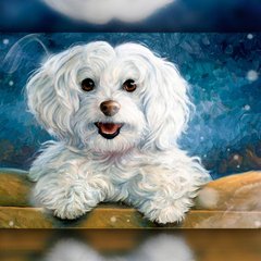 650 грн  Алмазная мозаика TWD20017 Набор алмазной вышивки Радостная собака