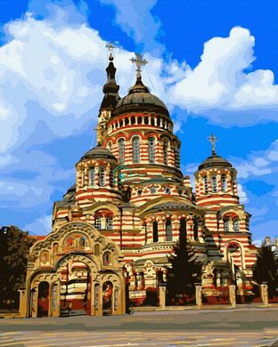 329 грн  Живопись по номерам BK-GX8295 Набор для рисования картины по номерам Благовещинский собор в Харькове