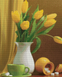 АЛМР-055 Набір діамантової мозаїки на підрамнику Жовті тюльпани, 40*50 см