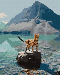329 грн  Живопис за номерами BK-GX32121 Набір для малювання картини за номерами Кіт оцелот в горах