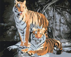 329 грн  Живопись по номерам BS52793 Набор раскраска по номерам Дикие тигры
