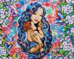 790 грн  Алмазная мозаика АЛМ-107 Набор алмазной мозаики Мама с малышом, 40*50 см