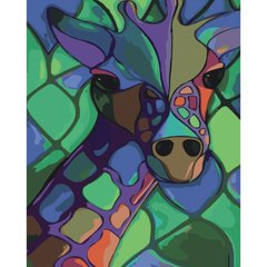 329 грн  Живопись по номерам Набір для розпису по номерах SY6525 "Різнокольоровий жираф", кольоровий холст