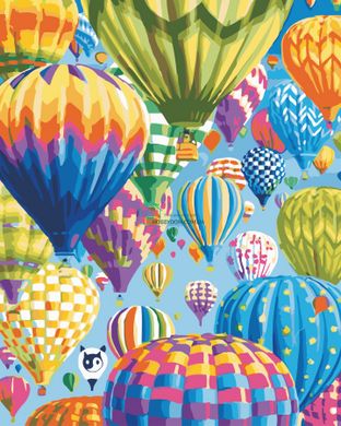 319 грн  Живопись по номерам AS0586 Картина-набор по номерам Цветочные воздушные шары