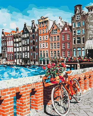 299 грн  Живопис за номерами KH3554 Раскраска- картина по номерам Канікули в Амстердамі