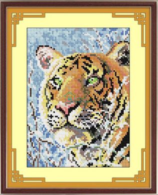 189 грн  Алмазная мозаика 30311 Набор алмазной мозаики Заснеженный тигр