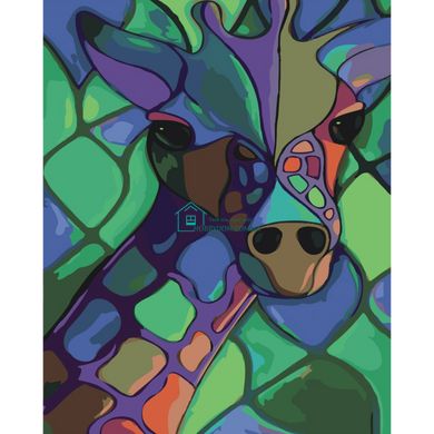 395 грн  Живопис за номерами Набір для розпису по номерах SY6525 "Різнокольоровий жираф", кольоровий холст