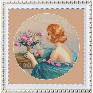 476 грн   VN-112 Девушка с розами Набор для вышивки крестиком