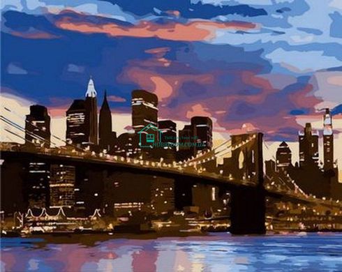 396 грн  Живопись по номерам MR-Q1263 Раскраска по номерам Бруклинский мост