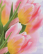 АЛМР-057 Набор алмазной мозаики на подрамнике Нежные тюльпаны, 40*50 см