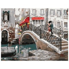 395 грн  Живопись по номерам VA-1596 Набор для рисования по номерам Пара на мосту в Венеции