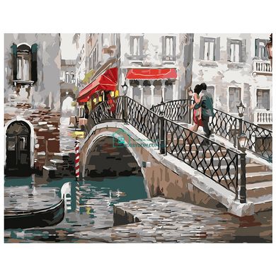 395 грн  Живопис за номерами VA-1596 Набір для розпису по номерах Пара на мосту у Венеції