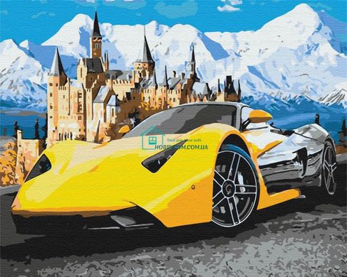 329 грн  Живопись по номерам BS28723 Набор для рисования картины по номерам Lamborghini у замка