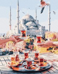 425 грн  Живопись по номерам PGX34798 Раскраска по номерам Чаепитие в Стамбуле
