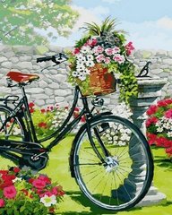 459 грн  Живопис за номерами VP795 Розмальовка за номерами Велосипед в квітуючому саду