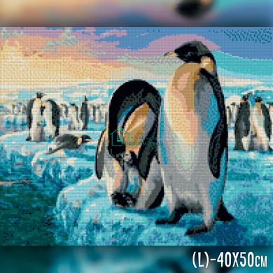650 грн  Алмазная мозаика TWD20021 Набор алмазной вышивки Пингвины