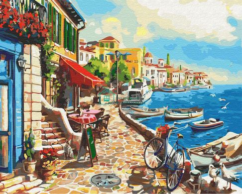 339 грн  Живопис за номерами BK-GX30537 Картина-розмальовка за номмерами Місто біля моря
