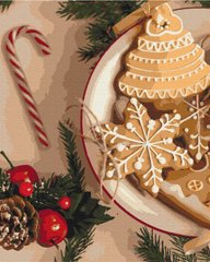329 грн  Живопись по номерам BS52505 Картина по цифрам Бабушкино печенье на Рождество 40 х 50 см