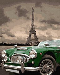 329 грн  Живопись по номерам BK-GX35041 Раскраска по номерам Зеленое ретро на улицах Парижа