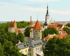 275 грн  Живопись по номерам BK-GX8100 Набор для рисования картины по номерам Крыши старого Таллина