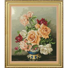 644 грн  Вишивка нитками VN-116 Букет троянд Набор для вышивки крестиком