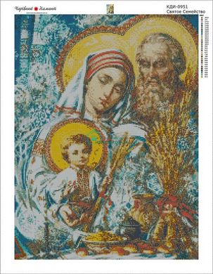 1 250 грн  Алмазная мозаика КДИ-0951 Набор алмазной вышивки Икона Святое Семейство