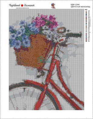 590 грн  Алмазная мозаика КДИ-1244 Набор алмазной вышивки-мозаики Цветочный велосипед-2