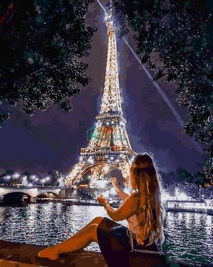 459 грн  Живопись по номерам VP1381 Картина-раскраска по номерам Романтика вечернего Парижа
