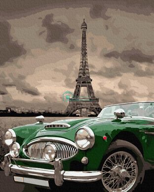 329 грн  Живопис за номерами BK-GX35041 Розмальовка за номерами Зелене ретро на вулицях Парижу
