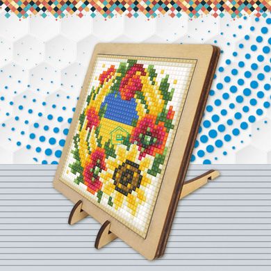 300 грн  Діамантова мозаїка DMW-014 Набір діамантового живопису на дерев'яній основі Квітковий вінок