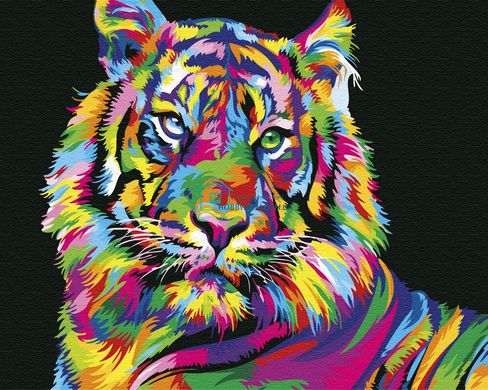 339 грн  Живопись по номерам BK-GX26176 Набор для рисования по номерам Радужный тигр