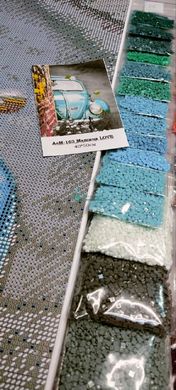 790 грн  Алмазная мозаика АЛМ-163 Набор алмазной мозаики Машинка Love, 40*50 см
