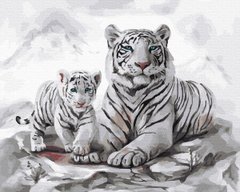 329 грн  Живопись по номерам BK-GX32841 Набор для рисования картины по номерам Белые тигры