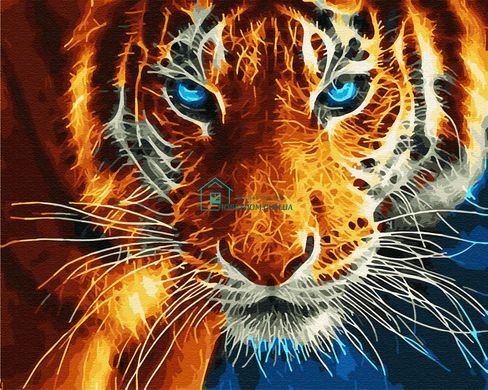 339 грн  Живопись по номерам BK-GX30126 Набор для рисования по номерам Светящийся тигр