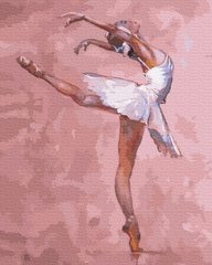 279 грн  Живопись по номерам BK-GX3692 Набор живописи по номерам Балерина в розовом цвете