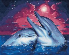 329 грн  Живопис за номерами BK-GX29649 Картина-розмальовка за номерами Дельфіни в заході